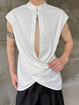 Mens New Chinese Style Stand Collar Tank SKUK63659