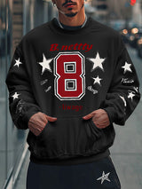 Mens Digital Print Pullover Long-Sleeve Hoodie SKUK78477