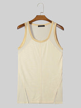 Mens Mesh See Through Split Hem Tank SKUK53567