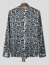 Mens Leopard Print Long-Sleeve Shirt SKUK91579