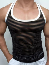 Mens Sheer Stripe Sleeveless Tank SKUK77305