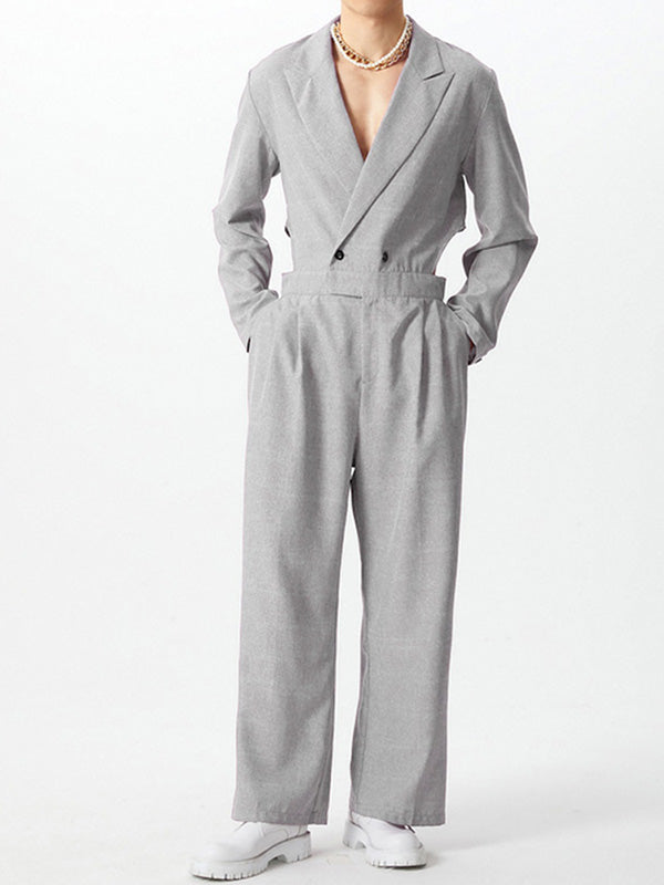 Mens Side Cutout Long Sleeve Jumpsuit SKUK78583