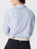 Mens Striped Split Long Sleeve Casual Shirt SKUK55073