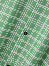 Mens Checkered Color-Block Half-Sleeve Shirt SKUK76216