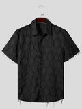 Mens Solid Color Sheer Short Sleeve Shirt SKUK56392