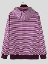 Mens Letter Print Striped Long-Sleeve Sweatshirt SKUK81530