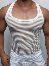 Mens Sheer Stripe Sleeveless Tank SKUK77305