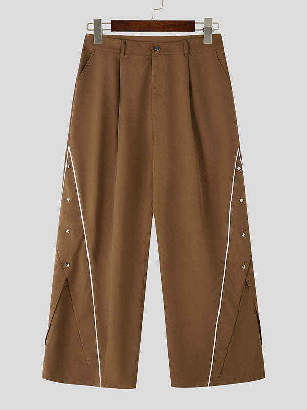 Mens Solid Color Deconstructed Long Pant SKUK76971