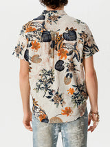 Mens Floral Print Short Sleeve Beach Shirts SKUD96497