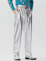 Mens Shiny Metallic Stretchy Night Club Pants SKUJ41976