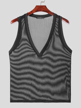 Mens Hollow See Through Knit Sleeveless Vest SKUK52272