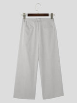 Mens Casual High Waisted Straight Leg Pant SKUK67485