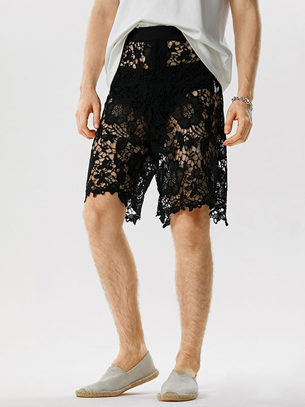 Mens Flora Lace See Through Shorts SKUK13164