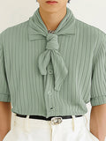 Mens Solid Bow Tie design Short Sleeve T-Shirt SKUK60308