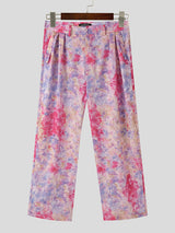 Mens Allover Floral Print Straight Pants SKUK43005