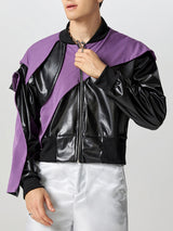 Mens Color-Block Panel Long-Sleeve Jacket SKUK85357