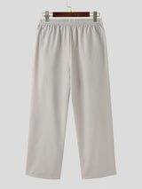 Mens Solid Color Relaxed Wide Leg Pant SKUK64179