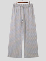 Mens Casual Commuter Solid Color Striped Pant SKUK78488