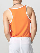 Mens Solid Color U-Neck Sleeveless Vest SKUK53566