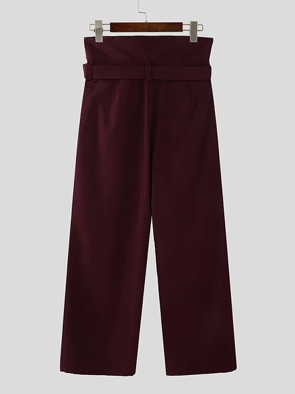 Mens Solid Color Loose Wide-Leg Pant SKUK93664