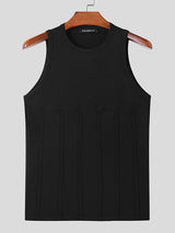 Mens Solid Rib-Knit Sleeveless Vest SKUK50851