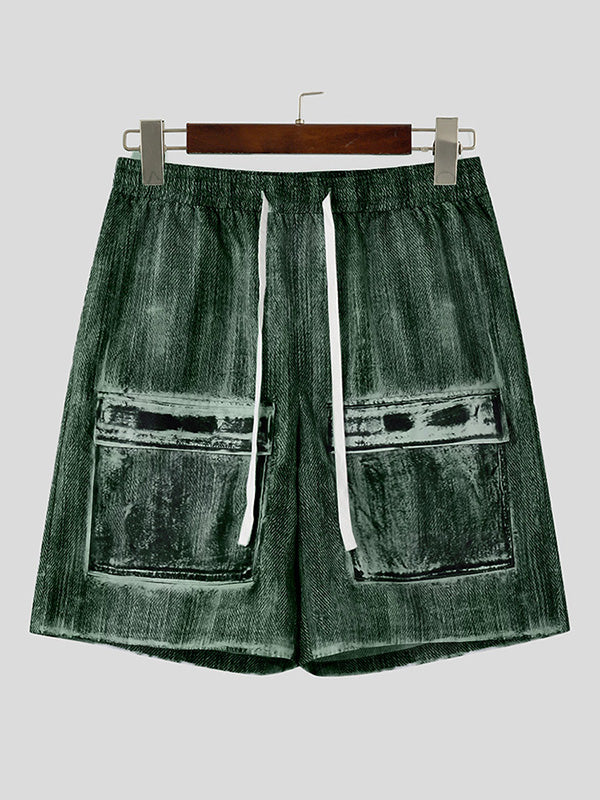 Mens Distressed Gradient Pocket Short SKUK70393