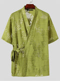 Mens Jacquard Textured Short Sleeve Shirt SKUK61122