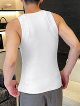 Mens Solid Casual Knit Sleeveless Vest SKUK21211