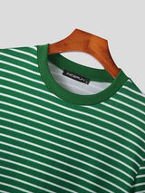 Mens Striped Crew Neck Short Sleeve T-Shirt SKUK00626