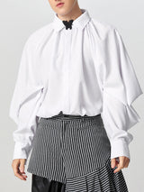 Mens Butterfly Bow Tie Off-Shoulder Long-Sleeve Shirt SKUK88057