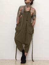 Mens Loose Wide-Leg Sleeveless Overall SKUK88160