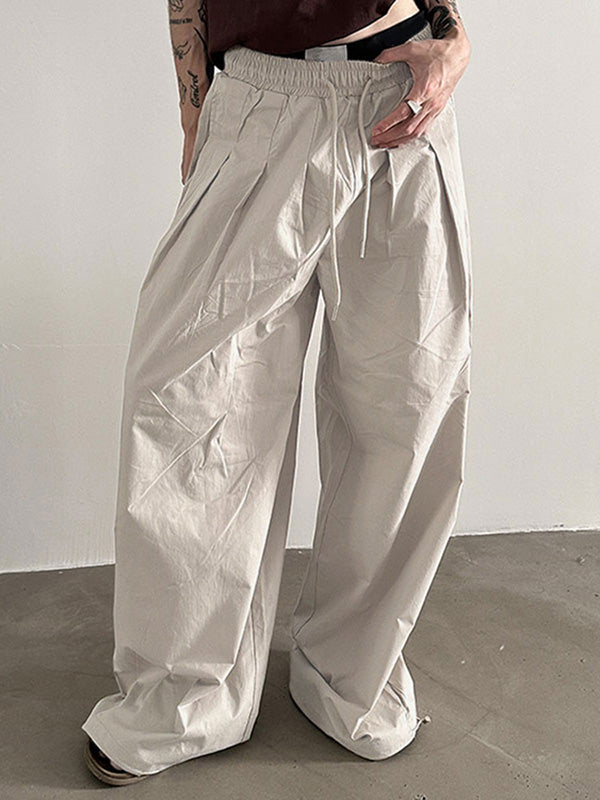 Mens Solid Color Relaxed Wide Leg Pant SKUK64179