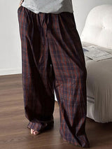 Mens Simple Solid Color Plaid Pant SKUK68201