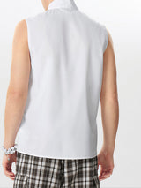 Mens Cross Design Solid Sleeveless Shirt SKUK44890