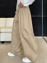 Mens Casual Pleated Wide Leg Cargo Pant SKUK65123