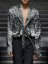 Mens Leopard Print Long-Sleeve Shirt SKUK91579