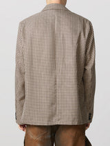 Mens Plaid Single Breasted Casual Blazer SKUK43872