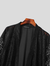 Mens Lace Tie Kimono Two Pieces Outfits SKUK44486