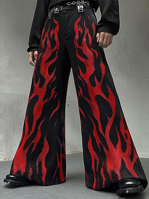 Mens Graffiti Print Wide-Leg Pant SKUK88075