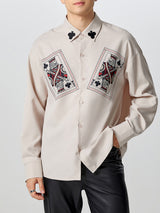 Mens Playing Card Elements Long-Sleeve Shirt SKUK81542