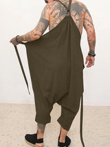 Mens Loose Wide-Leg Sleeveless Overall SKUK88160