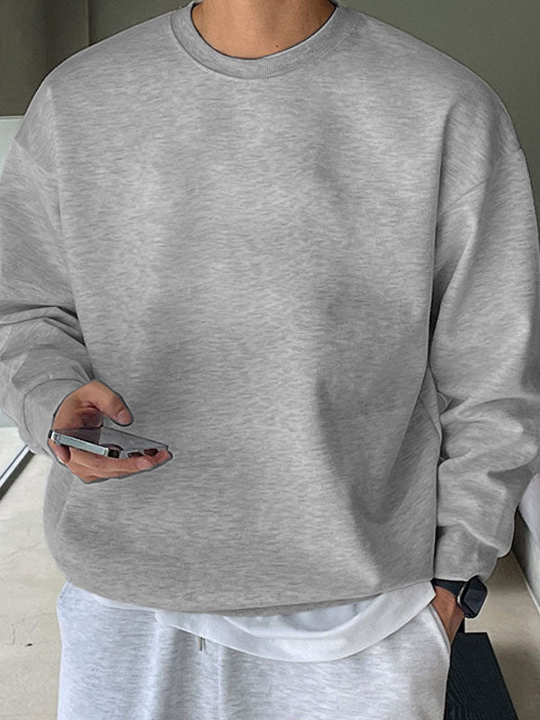 Mens Letter Print Long-Sleeve Pullover Sweatshirt SKUK75382