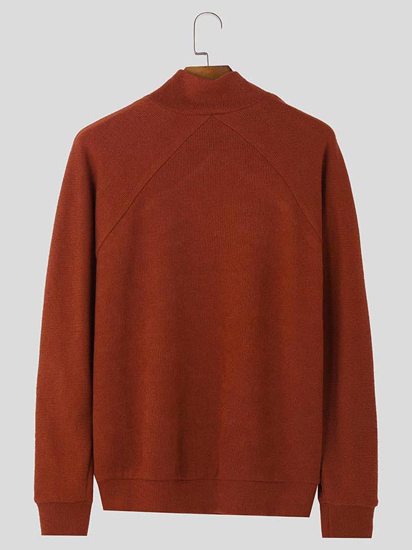 Mens Knit Turtleneck Long Sleeve Sweater SKUK76982