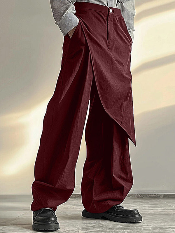 Mens Asymmetric Layered Design Casual Pant SKUK91163