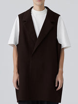 Mens Solid Notched Lapel Casual Sleeveless Waistcoat SKUK54093