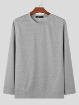 Mens Letter Print Long-Sleeve Pullover Sweatshirt SKUK75382