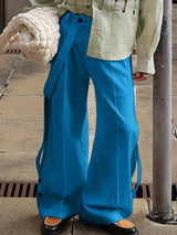 Mens Deconstructed Solid Color Sash Pant SKUK77369