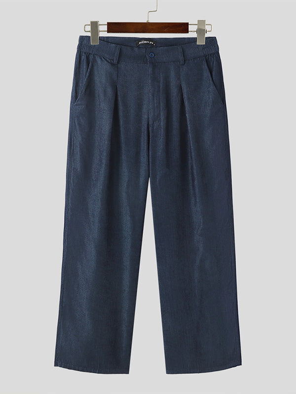 Mens Minimalist Faux Denim Design Pant SKUK66922