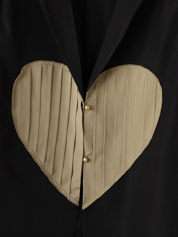 Mens Heart Detail Long Sleeve Blazer SKUK73575