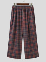 Mens Simple Solid Color Plaid Pant SKUK68201